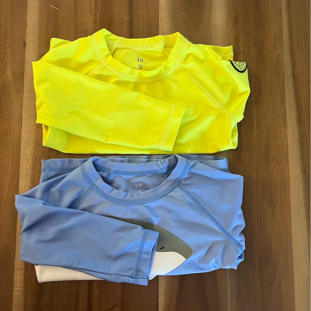 TWO Gap Kids Rashguards